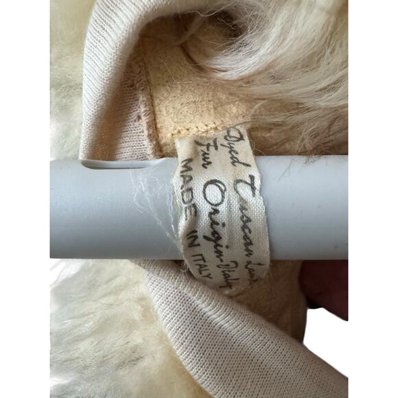 VTG Dyed Tuscan Lamb Fur Winter Hat Made Fur Origin In Italy Snowman Skiing - Picture 6 of 9